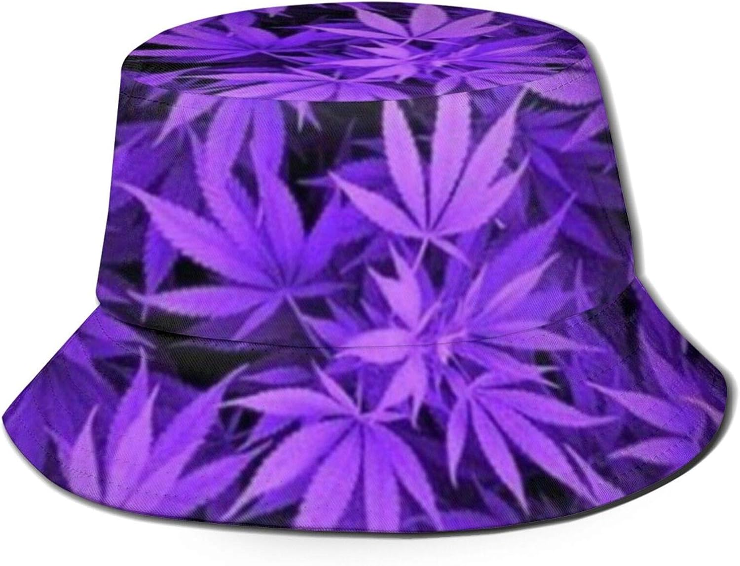 Marijuana Weed Leaf Reversible Bucket Hat,Unisex Fisherman Hat Packable