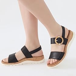 UBFEN Womens Flat Sandals Arch Support Open Toe