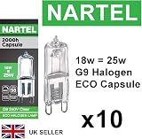 Nartel 10 Pack G9 28W 40W 240V Dimmable Eco Halogen Clear Bulbs Lamps Capsules view 2