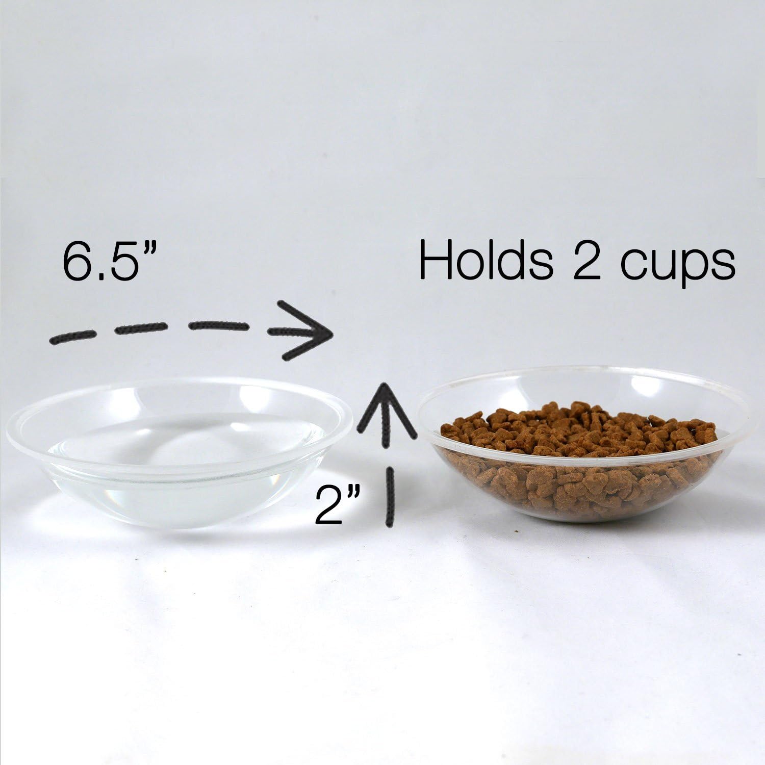 FOX & FERN Elevated Pet Feeder - Replacement bowls - Acrylic
