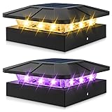 Peasur 2 Packs 4x4 Solar Post Cap Lights