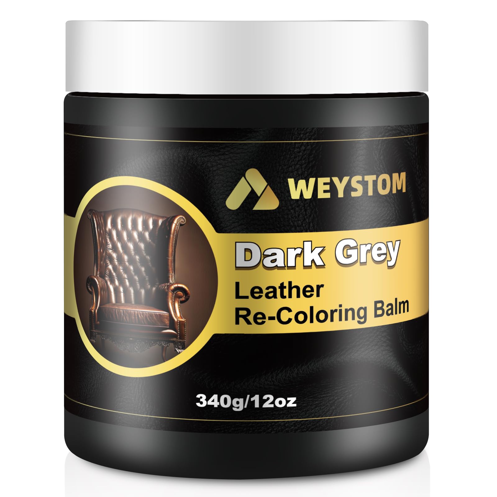 Photo 1 of WEYSTOM Leather Recoloring Balm-Leather Repair Kit for Restore Couches, Car Seats, Clothing, Restore The Color to Scratched and Faded (Dark Grey)