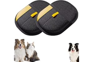 AprYew Electrostatic Gloves Pet Hair Removal Glove for Cats & Dogs, 2025 New Pet Hair Remover Glove for Couch, Furniture, Carpet, Curtain, Washable Reusable Animal Fur Removal Tool (2PCS)