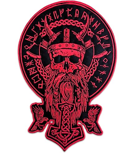 Yggdrasil Tree Of Life Iron On Patch - Viking & Biker Design, 3.93x3.34 In, Embroidered, Washable - View #2