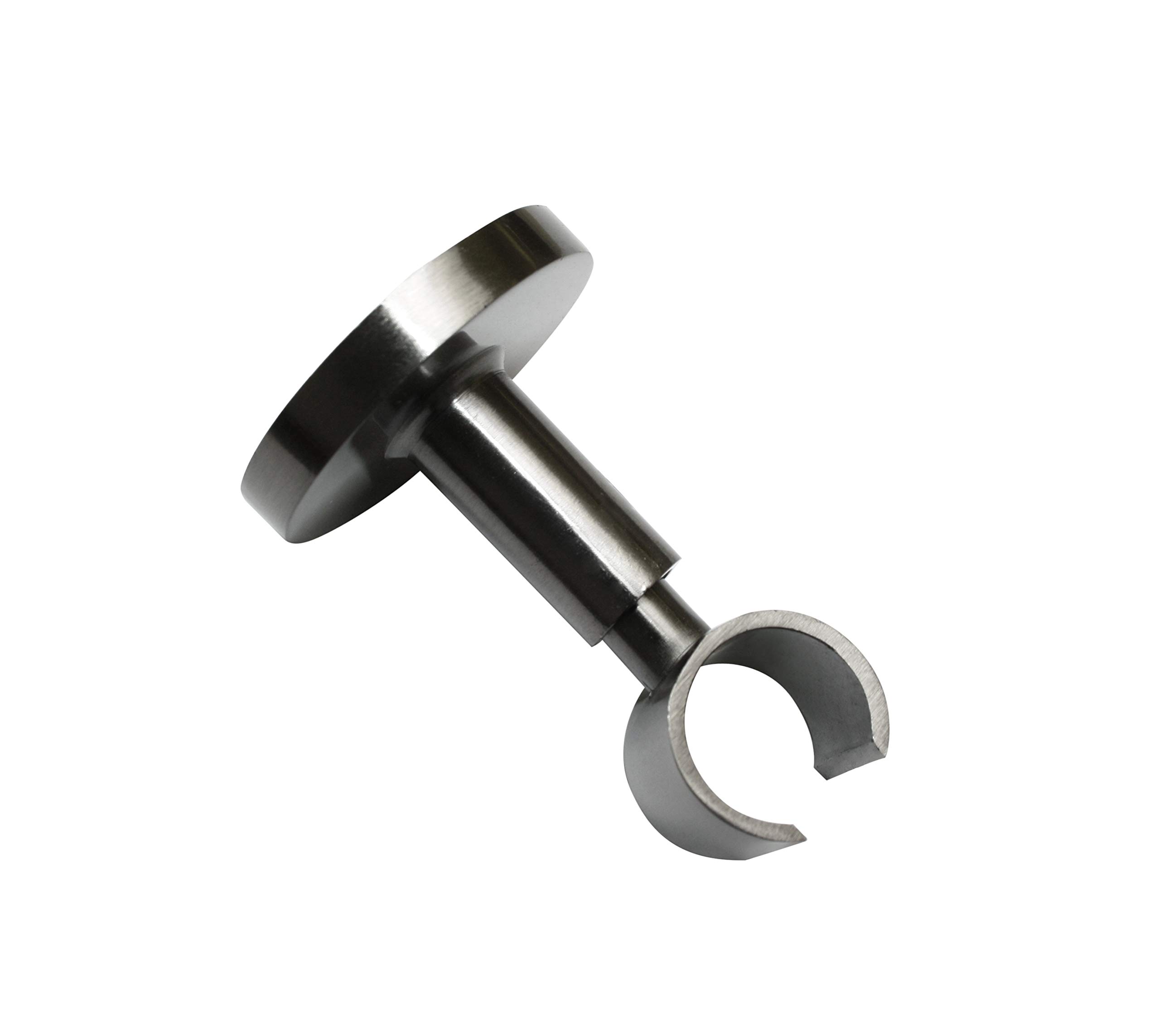 GARDINIA Ceiling Support for Curtain Rod, with Metal Mounting Plate, 1-Track Open, Includes All Mounting Parts, Chicago Series, Diameter 20 mm, Titanium