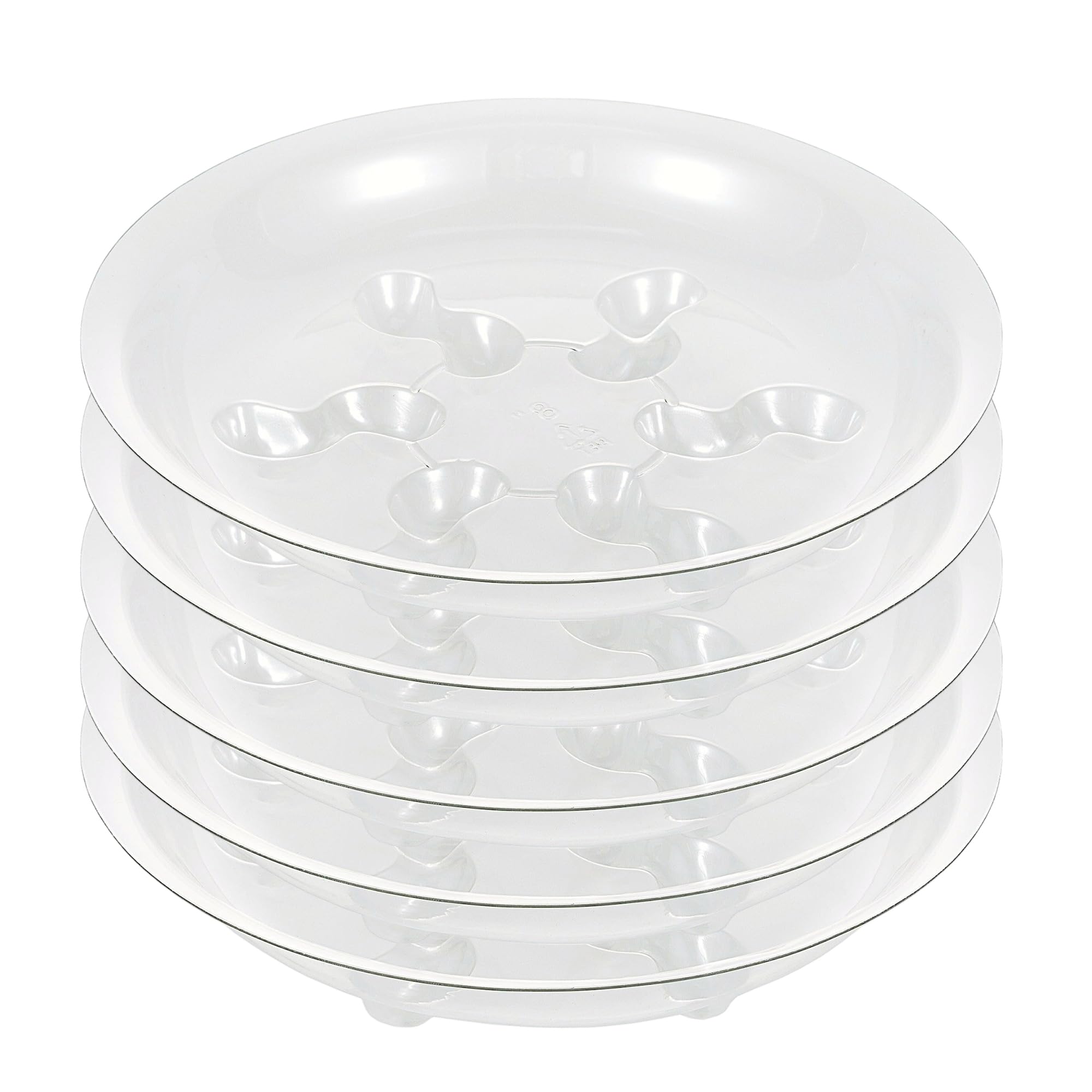 Photo 1 of 5 Pack 8 inch Heavy Duty Clear Plastic Plant Saucer Sturdy Pot Tray Plant Trays Drip Trays for pots,Plate Water Catcher,Flower Pot Saucer Water Drainage Tray Floor Protector(8")