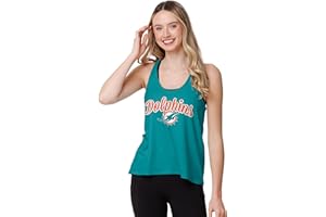 FOCO Women's NFL Ladies Fashion Wordmark Team Stripe Sleeveless Tank Top Shirt