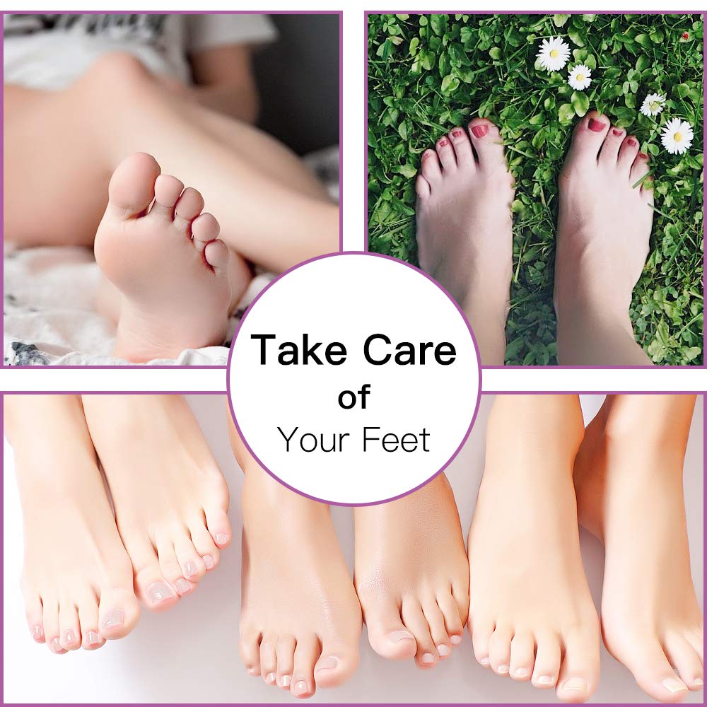 Sonkir Exfoliating Foot Mask, Peeling Away Rough Calluses and Dead Skin cells in 1-2 Weeks, Repair Exfoliant Treatment for Soft Smooth & Healthy Feet (Lavender/2 Pairs)