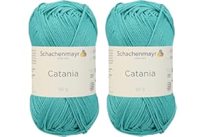 GENERIC [ Set of 2 Skeins ] Catania Yarn Schachenmayr Originals 100% Mercerized Cotton Yarn, Total 3.52 Oz. Each 1.76 Oz (50g) / 136 Yrds (125 m) Amigurumi Yarn Fine-Sport 2 (253 Jade)