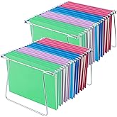 Heavy Duty Steel Hanging File Frame,Letter Size Hanging File Folder Frame,Adjustable Length 10" to 18",2 Packs(Without Folder