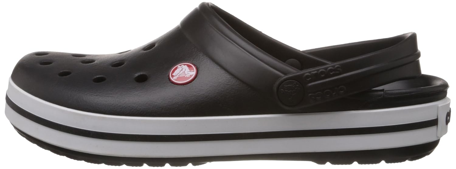crocs unisex crocband black rubber clogs and mules