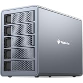 Yottamaster 5 Bay Hard Drive Enclosure, 10Gbps Daisy-Chain Aluminum USB C DAS Enclosure Support 120TB (5x24TB), Max Up to 330TB for 2.5" &amp; 3.5" SATA HDD/SSD (Diskless) FS5C3