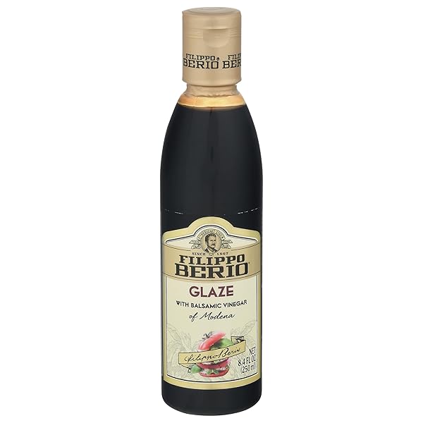 FILIPPO BERIO GLAZE WITH BALSAMIC VINEGAR OF MODENA, 8.4 OUNCE PLASTIC BOTTLE, GLUTEN FREE, LACTOSE FREE, NON-GMO