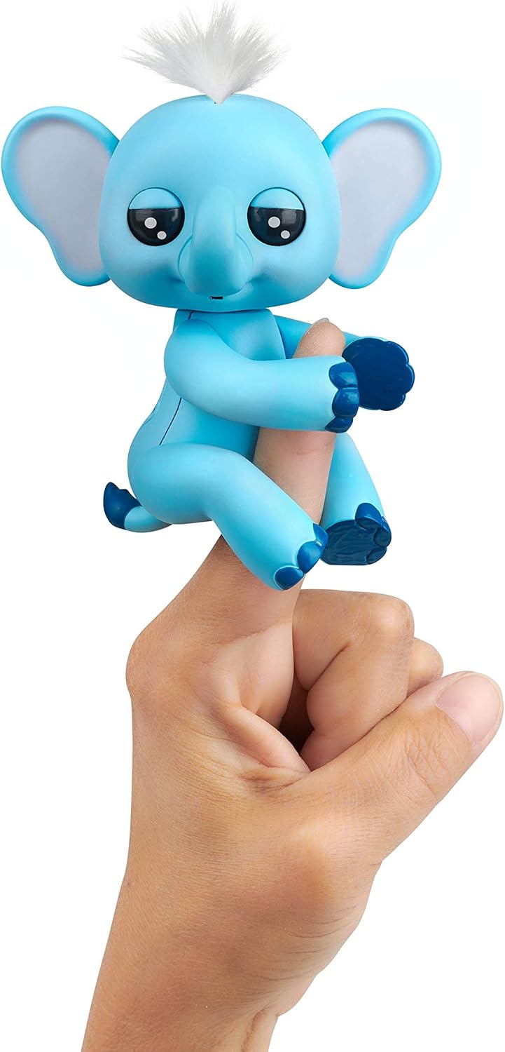 WowWee Fingerlings Baby Elephant - Gray - Interactive Toy