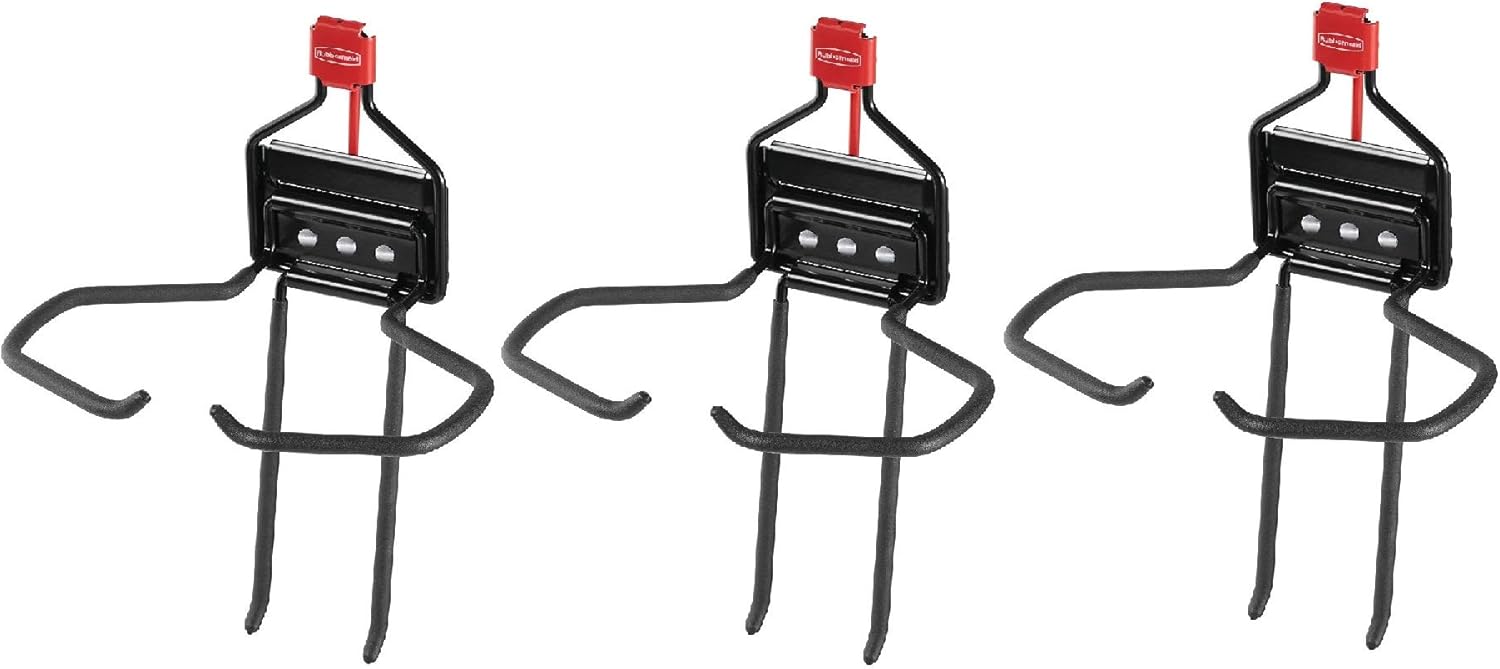 Rubbermaid Storage Shed Space Saving Large Mounted Power Tool Holder (3 Pack)