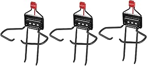 Rubbermaid Storage Shed Space Saving Large Mounted Power Tool Holder (3 Pack)