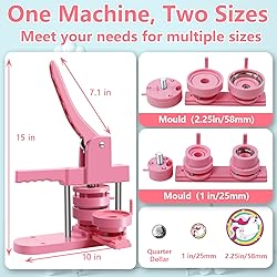 Happizza Button Maker Machine Multiple Sizes, Pin