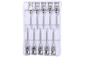 REUVIBK 14 Gauge Veterinary Needles, Cattle Needle Poultry Injection Needles 10 Sticks, Suitable for Pigeons, Chickens, Ducks, Geese, Pigs, Sheep, Horses, And Other Large And Small Animals (14*20mm)