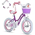 RoyalBaby Girls Bike EZ Bike Stargirl Training Free Balance to Pedal Easy Learning Bicycle, 12-20 Inch for Toddlers & Big Kids.