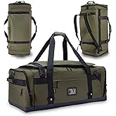 Large Duffle Bag for Travel - Men & Women, Foldable Gym Duffle Backpack, Heavy Duty Tactical Military Canvas Duffel Bags, Extra Big Carry On with Shoe Pockets, Waterproof (80L/103L)
