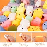 twoonto 40 Mini Squishy Pack Soft Mochi Kawaii Animal Fidget Toys Stress Relief view 3
