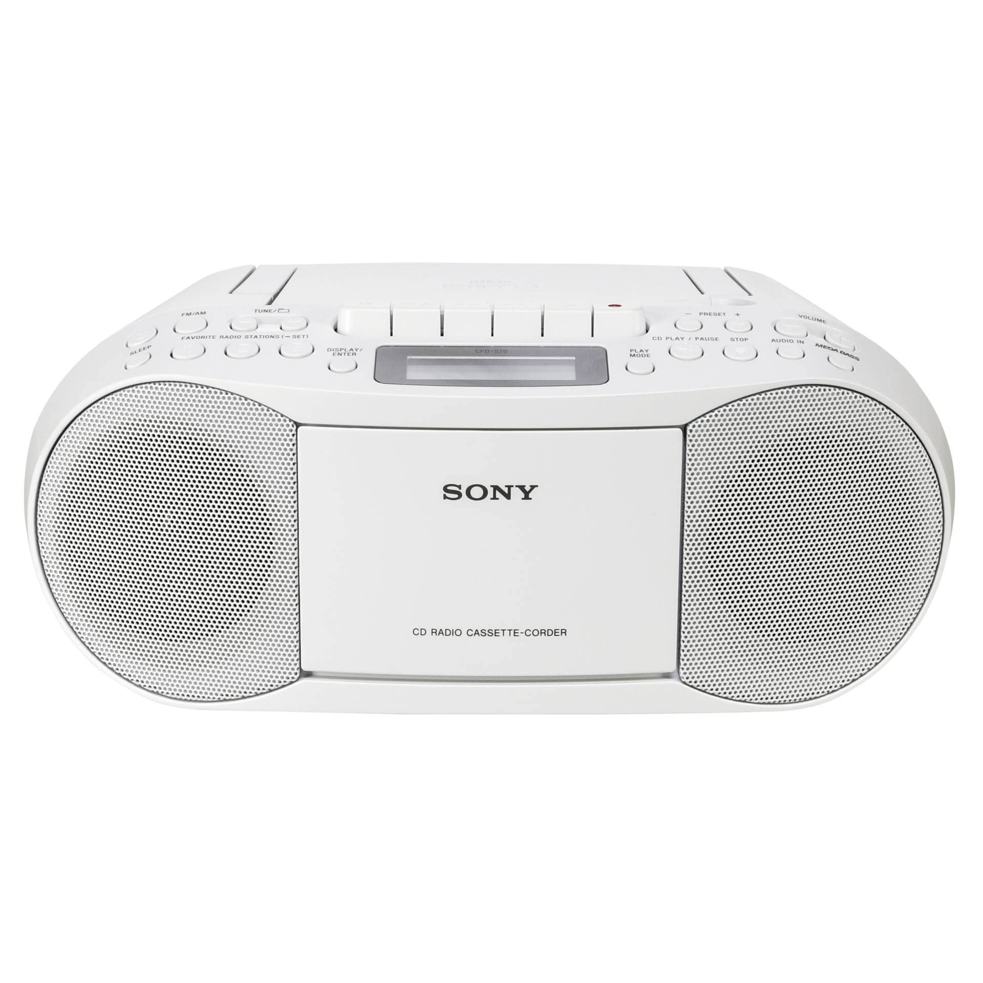 Sony CFD-S70 Boombox (CD, cassette, radio),White