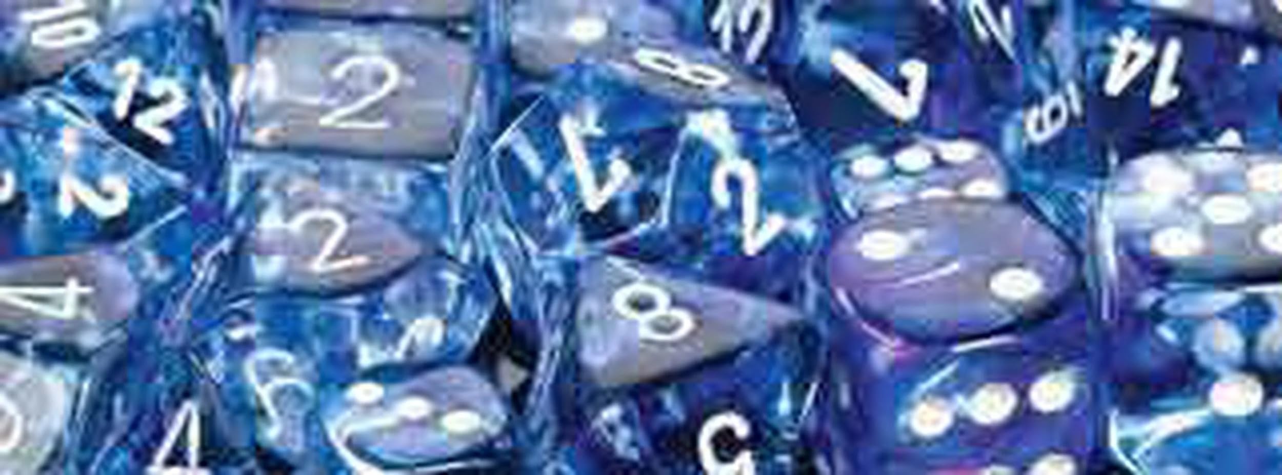 Chessex Says: CHX27466 Nebula Nut Set: Dark Blue/White (7), Multi-coloured