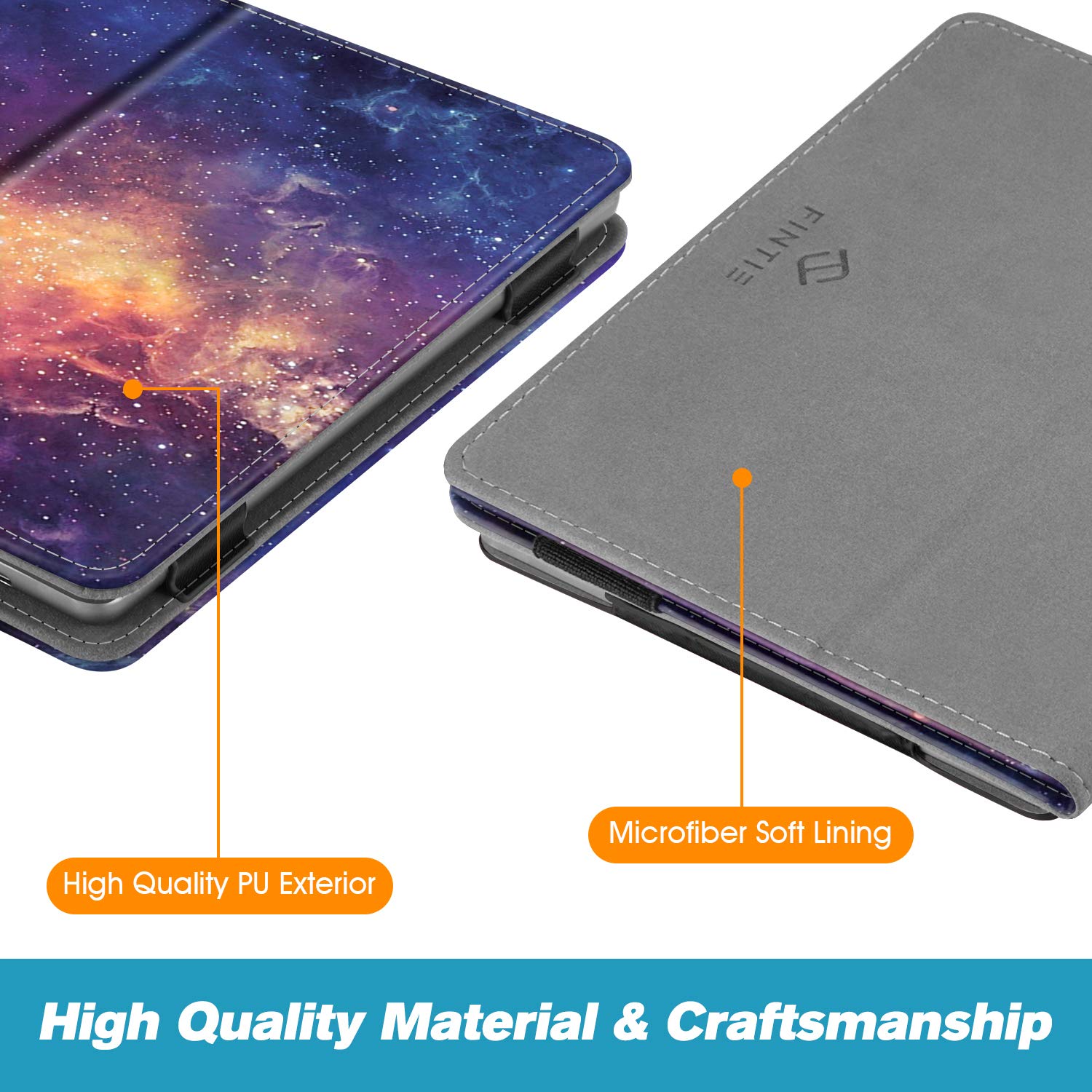 Fintie Folio Case for All-new Kindle Oasis (10th Generation, 2019 Release and 9th Generation, 2017 Release) - Premium PU Leather Slim Fit Cover with Auto Wake Sleep, Galaxy