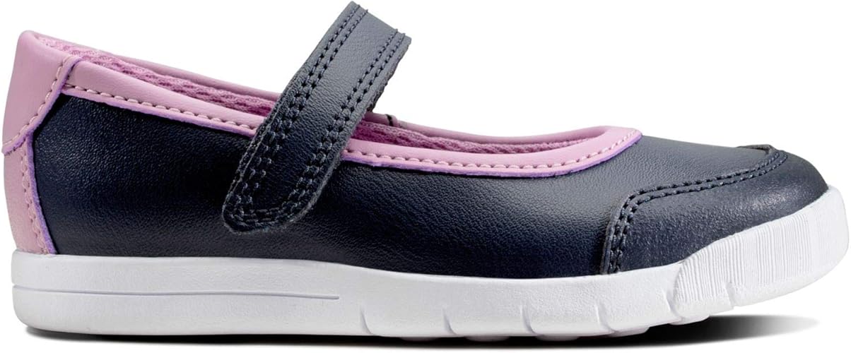 clarks navy girls shoes