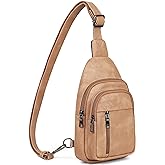 MASINTOR Sling Bag for Women - Crossbody Bags Fanny Pack with Vegan Leather - Adjustable Sling Backack for Travel