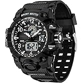 findtime Digital Watches for Women Sports Waterproof Military Womens Tactical Analog Watch Alarm Stopwatch Dual Time Display Shockproof LED Backlight Reloj Digital para Mujer