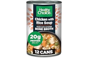 Healthy Choice Chicken With Rice Soup Made With Bone Broth, 15 oz. (Pack of 12)