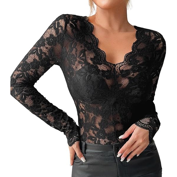 Women Y2K Lace Tops Raglan Shirt Ladie's Lace T Shirt Top Satin