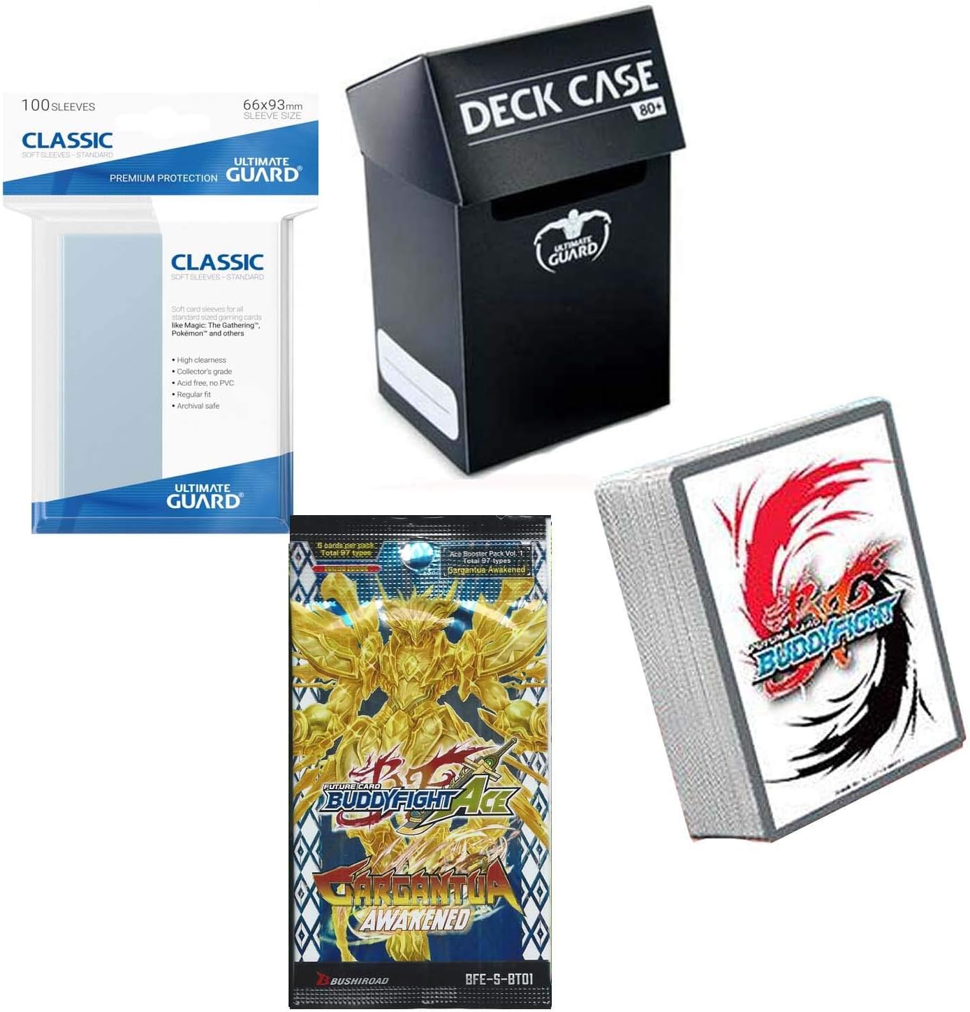 Buddyfight Legend World 50 Cards Player Kit + Deck Box & Sleeves + Pack