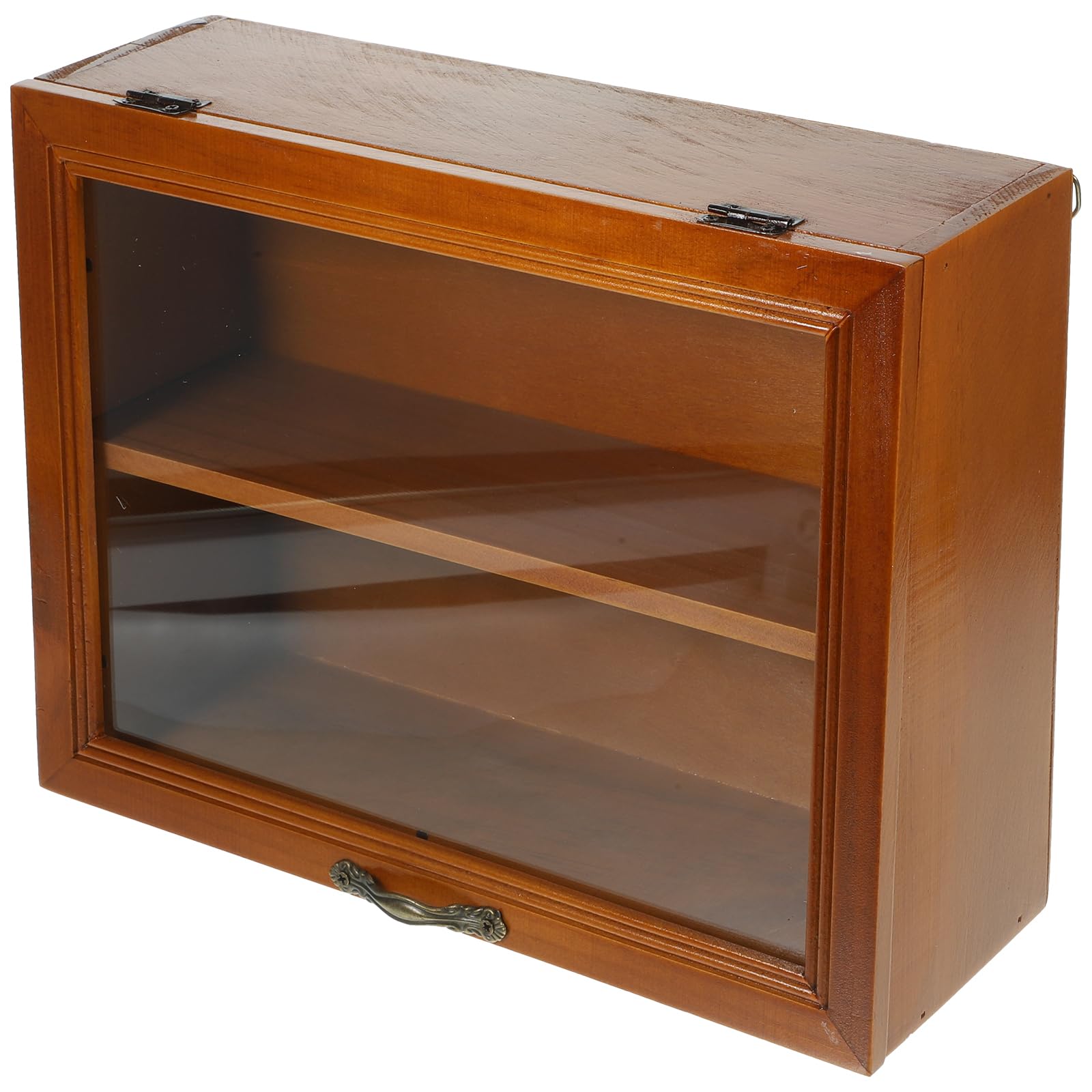 Operitacx Cosmetics Storage Rack 11.81X9.06X4.17 Inch Acrylic Makeup Organizer with Wooden Base for Home Sundries Tea Set and Cup Holder