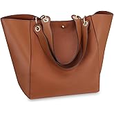 Voeveg Tote Bag for Women Purses Extra Large Leather Work And Handbags Fashion Shoulder Zipper Tote Bag Travel Hand Bags