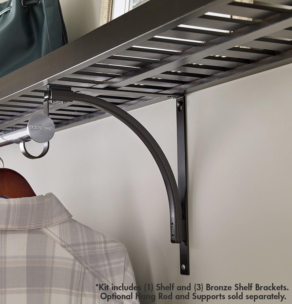ClosetMaid 1417 Premium Wood Ventilated Shelf Kit, 6-Foot X 12-Inch, Espresso: Home & Kitchen