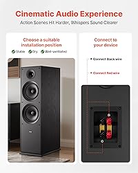 VEVOR Floorstanding Speaker, 3-Way, Floor-Standing