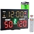 YZ Battery Powered Electronic Basketball Scoreboard Timer Clock with Buzzer, Portable Tabletop Digital Scoreboard with Remote, Wall-Mounted Professional Score Clock Score Keeper for Multisports