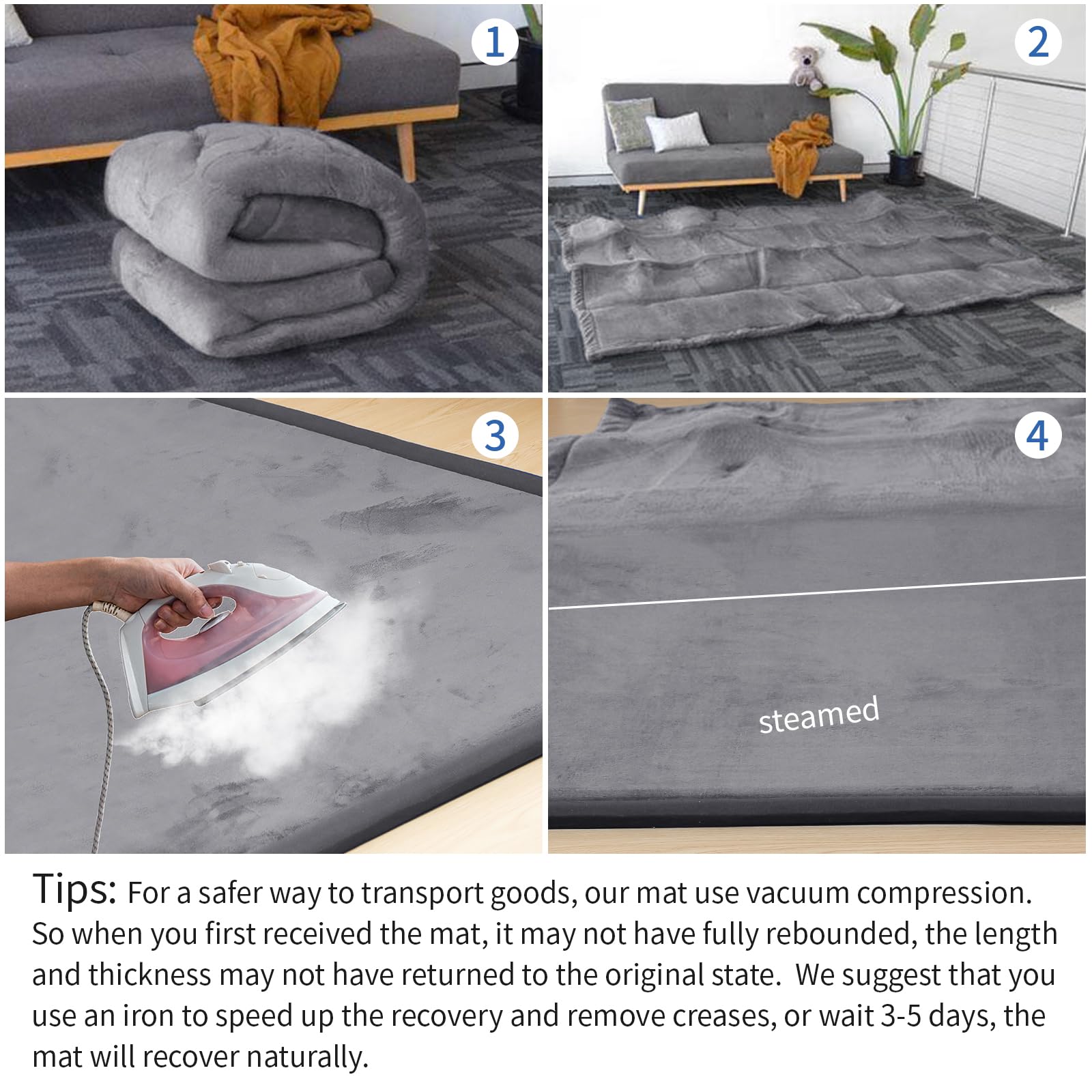 Huloo Sleep Ultra Soft Baby Play Mat for Floor,1.3