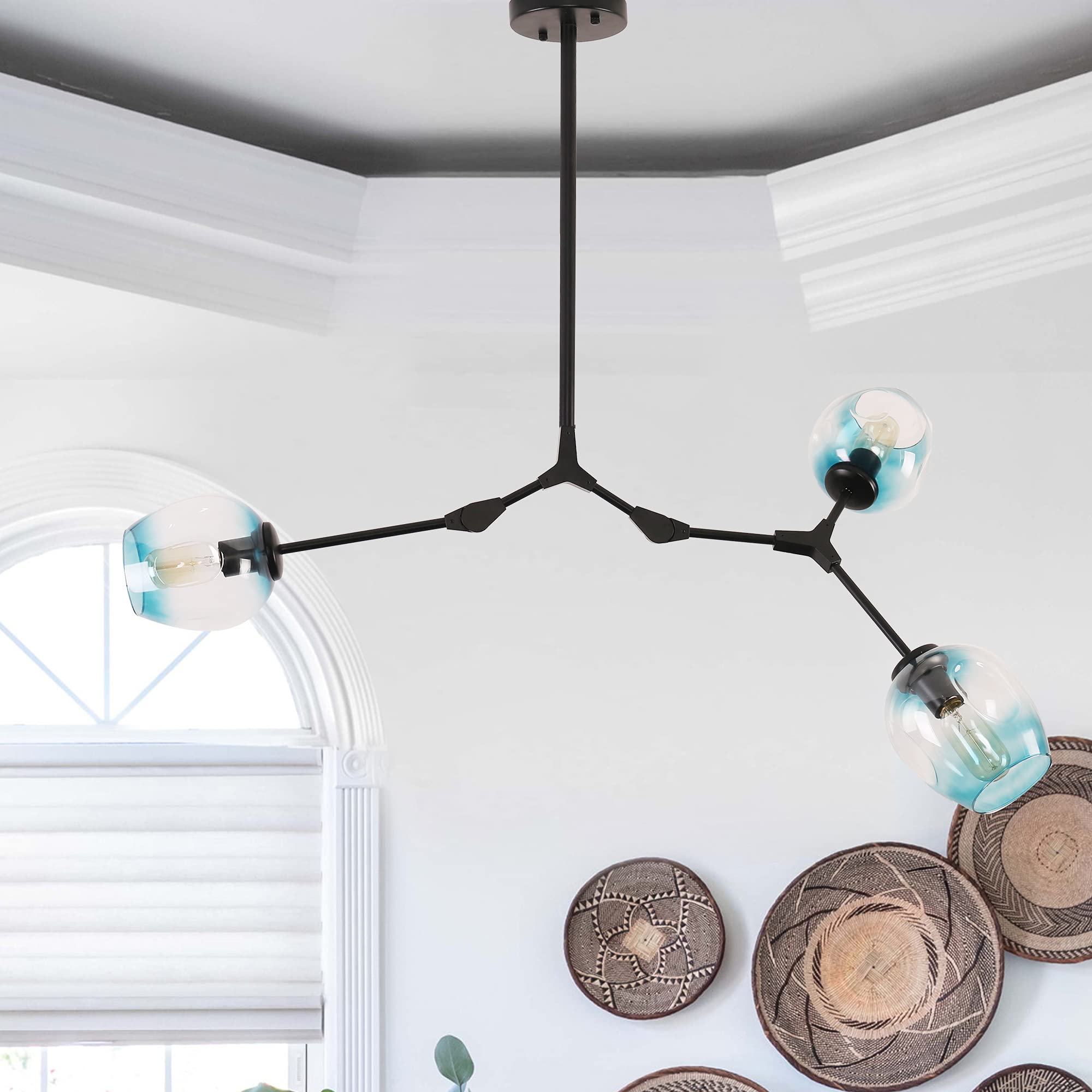 NA Modern Molecular Globe Pendant Light with 3-Head