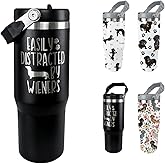 Ztuhjvy Dachshund Dog Tumbler Weiner Weenie Gifts for Women Men 30 Oz Dog Tumbler Insulated Dachshund Water Bottle Cup with Handle