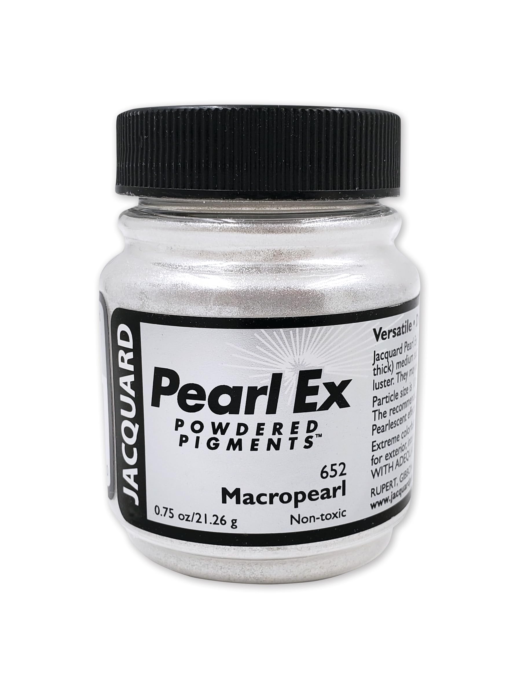 Jacquard Pearl Ex Powdered Pigment, Macropearl, Versatile Mica Colourant for Epoxy Resin Art, Soap Making, Calligraphy Ink, and Craft Projects 0.75 oz