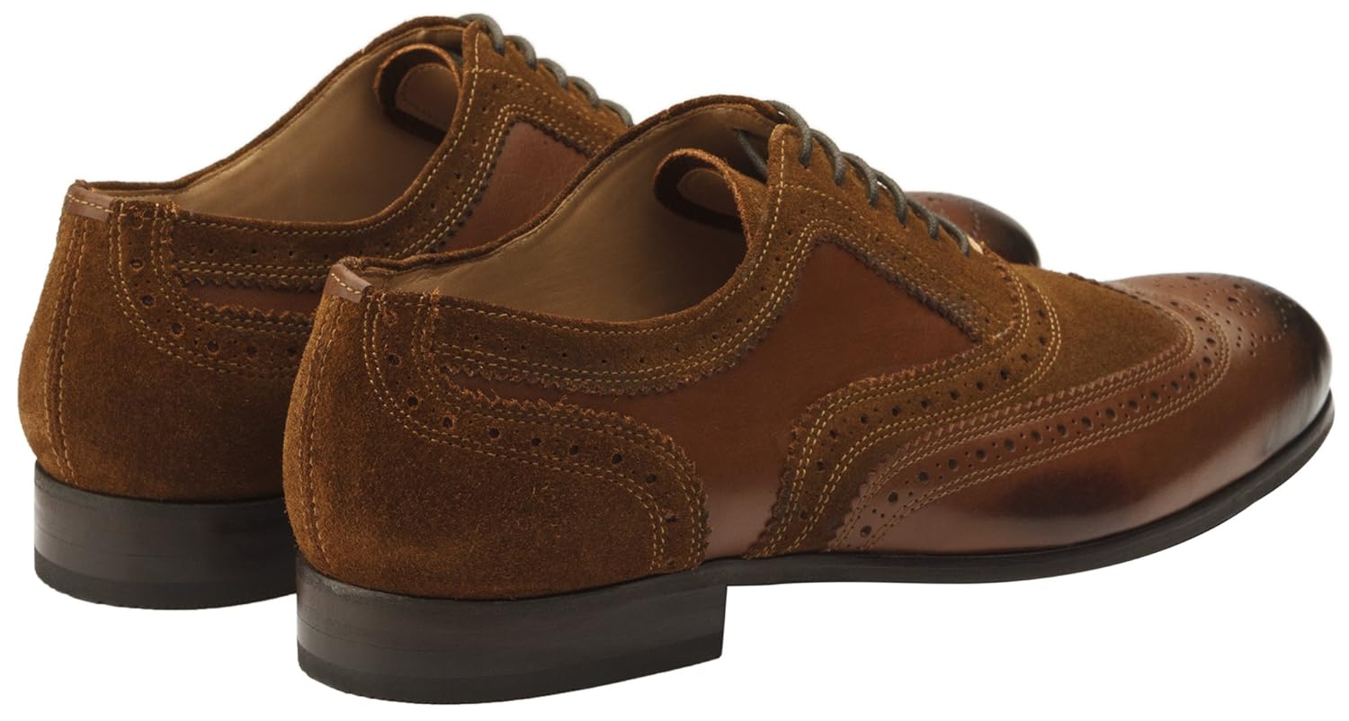 Dapper Shoes Co.. Handcrafted Genuine Leather Mens Brogue