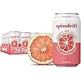 Spindrift Sparkling Water, Grapefruit Flavored, Made with Real Squeezed Fruit, (Only 15 Calories per Can), 12 Fl Oz (Pack of 24)