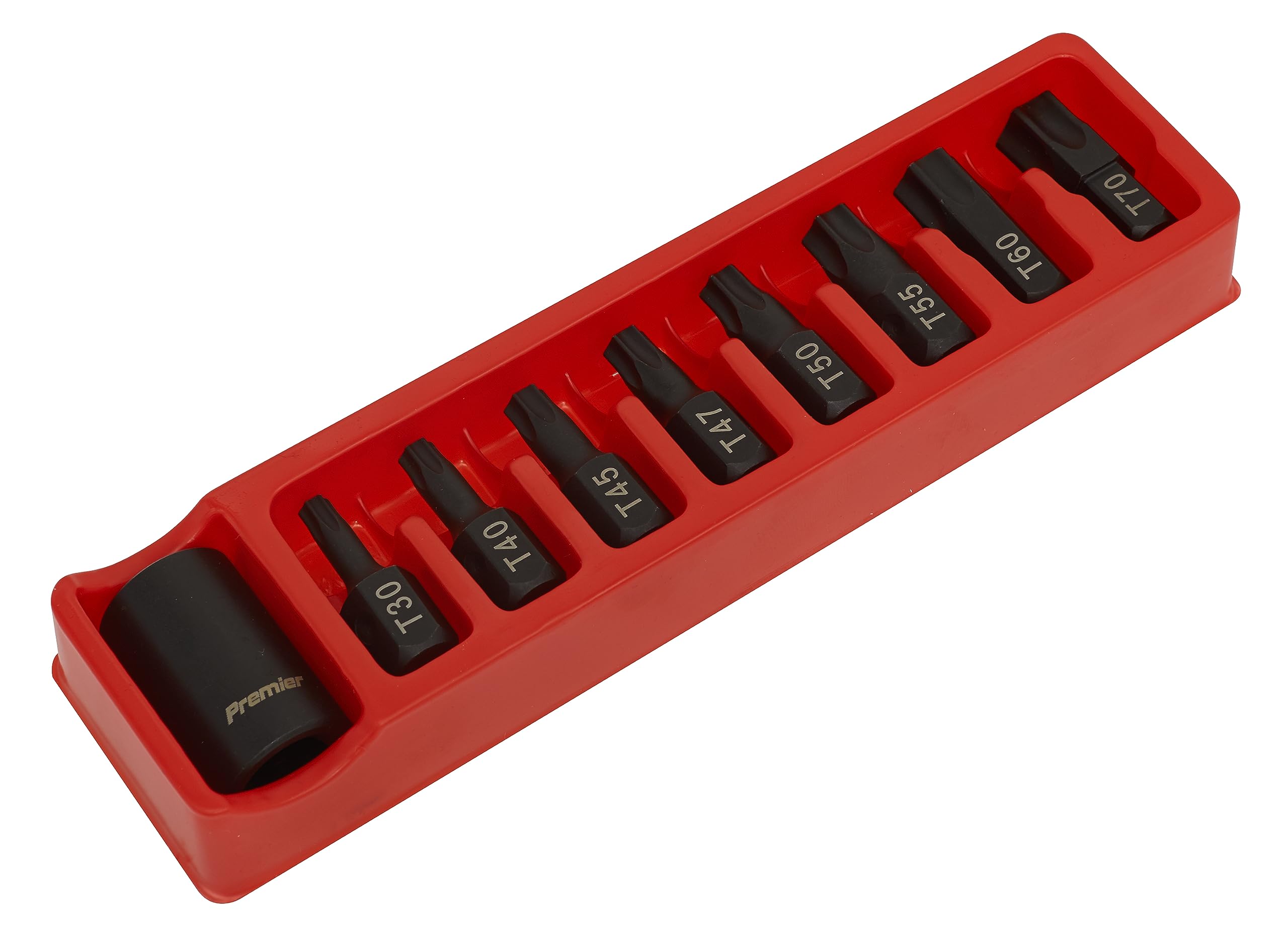 Sealey Ak5610 Impact TRX-Star Bit and Holder Set 9Pc 1/2Sq Drive