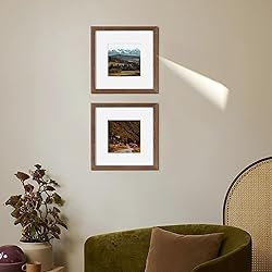 8x8 Square Picture Frame, Solid Oak Wood