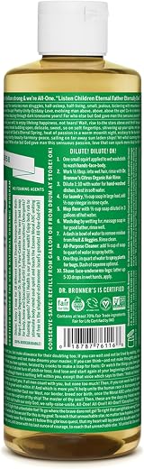Dr. Bronner's Almond Organic Castile Liquid Soap 473ml - 18 in 1 view 2