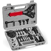 YSSNIUTOOL Air Conditioner Clutch Holding Tool A/C Compressor Clutch Remove Install Kit 23 Piece Compressor Tool kit Complete Set of Automotive Tools, hub with Spanner