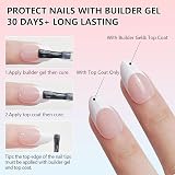 EONFAVE False Nail Tips Kit 240pcs Almond Press On Nails 15 Sizes Nude Pink view 5